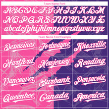 Laden Sie das Bild in den Galerie-Viewer, Custom Graffiti Pattern White Purple-Pink 3D Scratch Authentic Baseball Jersey