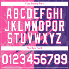 Laden Sie das Bild in den Galerie-Viewer, Custom Graffiti Pattern White Purple-Pink 3D Scratch Authentic Baseball Jersey