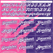 Laden Sie das Bild in den Galerie-Viewer, Custom Graffiti Pattern White Purple-Pink 3D Scratch Authentic Baseball Jersey