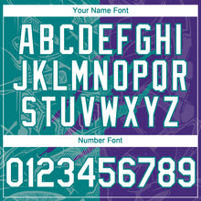 Charger l'image dans la galerie, Custom Graffiti Pattern White Purple-Teal 3D Scratch Authentic Baseball Jersey