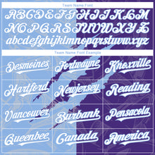 Charger l'image dans la galerie, Custom Graffiti Pattern White Purple-Light Blue 3D Scratch Authentic Baseball Jersey