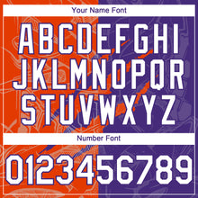 Load image into Gallery viewer, Custom Graffiti Pattern White Purple-Orange 3D Scratch Authentic Baseball Jersey