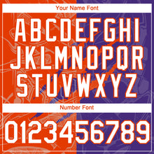 Charger l'image dans la galerie, Custom Graffiti Pattern White Purple-Orange 3D Scratch Authentic Baseball Jersey