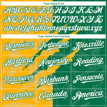 Charger l'image dans la galerie, Custom Graffiti Pattern White Kelly Green-Gold 3D Scratch Authentic Baseball Jersey