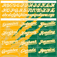 Charger l'image dans la galerie, Custom Graffiti Pattern White Kelly Green-Gold 3D Scratch Authentic Baseball Jersey