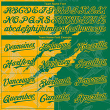 Charger l'image dans la galerie, Custom Graffiti Pattern Kelly Green-Gold 3D Scratch Authentic Baseball Jersey