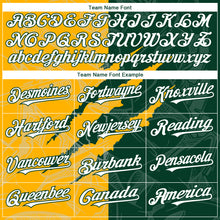 Charger l'image dans la galerie, Custom Graffiti Pattern White Green-Gold 3D Scratch Authentic Baseball Jersey