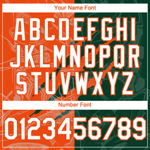 Load image into Gallery viewer, Custom Graffiti Pattern White Green-Orange 3D Scratch Authentic Baseball Jersey