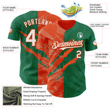 Charger l'image dans la galerie, Custom Graffiti Pattern White Kelly Green-Orange 3D Scratch Authentic Baseball Jersey