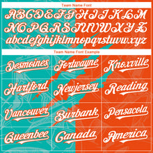 Загрузить изображение в средство просмотра галереи, Custom Graffiti Pattern White Orange-Aqua 3D Scratch Authentic Baseball Jersey