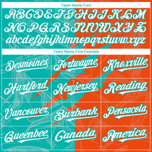 Загрузить изображение в средство просмотра галереи, Custom Graffiti Pattern White Orange-Aqua 3D Scratch Authentic Baseball Jersey