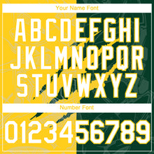 Charger l'image dans la galerie, Custom Graffiti Pattern White Green-Yellow 3D Scratch Authentic Baseball Jersey