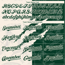 Загрузить изображение в средство просмотра галереи, Custom Graffiti Pattern Green-Cream 3D Scratch Authentic Baseball Jersey