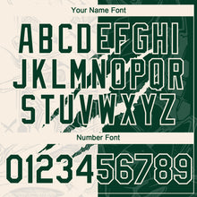 Загрузить изображение в средство просмотра галереи, Custom Graffiti Pattern Green-Cream 3D Scratch Authentic Baseball Jersey