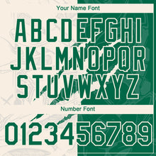 Загрузить изображение в средство просмотра галереи, Custom Graffiti Pattern Kelly Green-Cream 3D Scratch Authentic Baseball Jersey