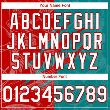 Загрузить изображение в средство просмотра галереи, Custom Graffiti Pattern White Teal-Red 3D Scratch Authentic Baseball Jersey