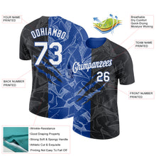 Laden Sie das Bild in den Galerie-Viewer, Custom Graffiti Pattern White Black-Royal Scratch 3D Performance T-Shirt