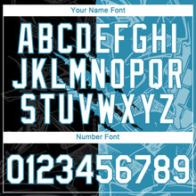 Laden Sie das Bild in den Galerie-Viewer, Custom Graffiti Pattern White Black-Panther Blue Scratch 3D Performance T-Shirt