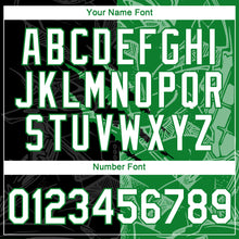 Laden Sie das Bild in den Galerie-Viewer, Custom Graffiti Pattern White Black-Grass Green Scratch 3D Performance T-Shirt