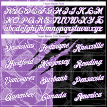 Laden Sie das Bild in den Galerie-Viewer, Custom Graffiti Pattern White Black-Medium Purple Scratch 3D Performance T-Shirt