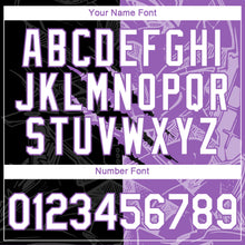 Laden Sie das Bild in den Galerie-Viewer, Custom Graffiti Pattern White Black-Medium Purple Scratch 3D Performance T-Shirt