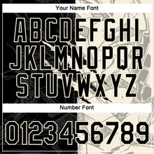 Laden Sie das Bild in den Galerie-Viewer, Custom Graffiti Pattern Black-Cream Scratch 3D Performance T-Shirt