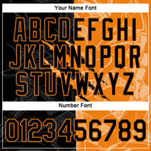 Laden Sie das Bild in den Galerie-Viewer, Custom Graffiti Pattern Black-Bay Orange Scratch 3D Performance T-Shirt