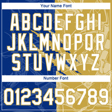 Laden Sie das Bild in den Galerie-Viewer, Custom Graffiti Pattern White Royal-Old Gold Scratch 3D Performance T-Shirt