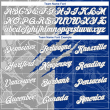 Laden Sie das Bild in den Galerie-Viewer, Custom Graffiti Pattern White Royal-Gray Scratch 3D Performance T-Shirt