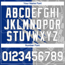 Laden Sie das Bild in den Galerie-Viewer, Custom Graffiti Pattern White Royal-Gray Scratch 3D Performance T-Shirt