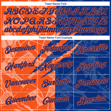 Laden Sie das Bild in den Galerie-Viewer, Custom Graffiti Pattern Royal-Orange Scratch 3D Performance T-Shirt