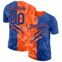 Laden Sie das Bild in den Galerie-Viewer, Custom Graffiti Pattern Royal-Orange Scratch 3D Performance T-Shirt