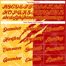 Laden Sie das Bild in den Galerie-Viewer, Custom Graffiti Pattern Red-Gold Scratch 3D Performance T-Shirt