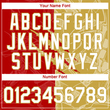 Laden Sie das Bild in den Galerie-Viewer, Custom Graffiti Pattern White Red-Old Gold Scratch 3D Performance T-Shirt