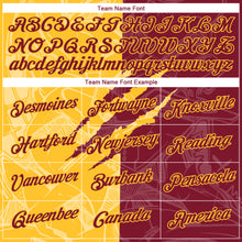 Laden Sie das Bild in den Galerie-Viewer, Custom Graffiti Pattern Crimson-Gold Scratch 3D Performance T-Shirt