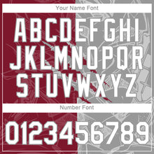 Laden Sie das Bild in den Galerie-Viewer, Custom Graffiti Pattern White Crimson-Gray Scratch 3D Performance T-Shirt