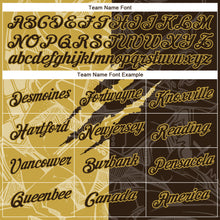 Load image into Gallery viewer, Custom Graffiti Pattern Brown-Old Gold Scratch 3D Performance T-Shirt