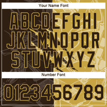 Load image into Gallery viewer, Custom Graffiti Pattern Brown-Old Gold Scratch 3D Performance T-Shirt