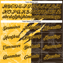 Загрузить изображение в средство просмотра галереи, Custom Graffiti Pattern Brown-Gold Scratch 3D Performance T-Shirt