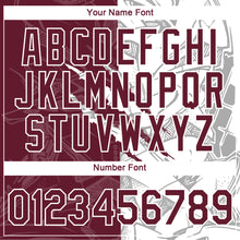 Laden Sie das Bild in den Galerie-Viewer, Custom Graffiti Pattern Burgundy-White Scratch 3D Performance T-Shirt