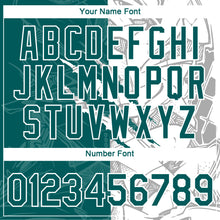 Laden Sie das Bild in den Galerie-Viewer, Custom Graffiti Pattern Teal-White Scratch 3D Performance T-Shirt