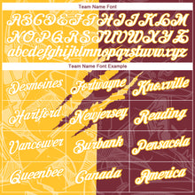 Laden Sie das Bild in den Galerie-Viewer, Custom Graffiti Pattern White Burgundy-Gold Scratch 3D Performance T-Shirt