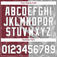 Laden Sie das Bild in den Galerie-Viewer, Custom Graffiti Pattern White Burgundy-Gray Scratch 3D Performance T-Shirt