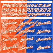 Laden Sie das Bild in den Galerie-Viewer, Custom Graffiti Pattern White Thunder Blue-Orange Scratch 3D Performance T-Shirt