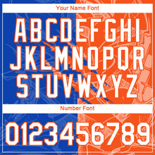 Laden Sie das Bild in den Galerie-Viewer, Custom Graffiti Pattern White Thunder Blue-Orange Scratch 3D Performance T-Shirt