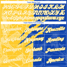 Laden Sie das Bild in den Galerie-Viewer, Custom Graffiti Pattern White Thunder Blue-Yellow Scratch 3D Performance T-Shirt