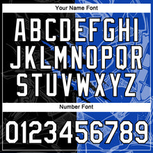 Laden Sie das Bild in den Galerie-Viewer, Custom Graffiti Pattern White Black-Thunder Blue Scratch 3D Performance T-Shirt