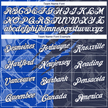 Laden Sie das Bild in den Galerie-Viewer, Custom Graffiti Pattern White Navy-Thunder Blue Scratch 3D Performance T-Shirt