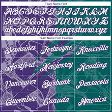 Charger l'image dans la galerie, Custom Graffiti Pattern White Purple-Teal Scratch 3D Performance T-Shirt