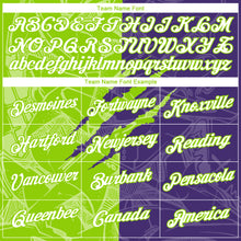 Charger l'image dans la galerie, Custom Graffiti Pattern White Purple-Neon Green Scratch 3D Performance T-Shirt